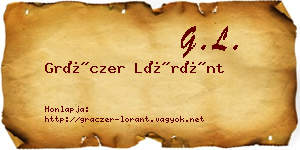 Gráczer Lóránt névjegykártya