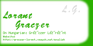 lorant graczer business card